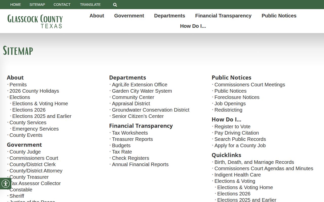 Glasscock County jail roster and records department inventory